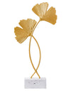 Nordic Marble Base Ginkgo Leaf Metal Ornaments Cabinet Home Decor