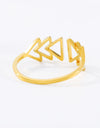 Minimalist Geometric Triple Triangle Rings For