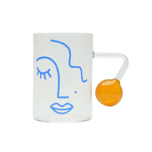 Abstract Glass Mug