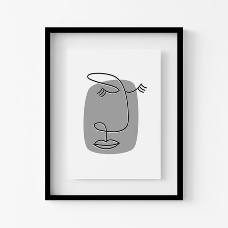 Face Line Art Minimalist Prints