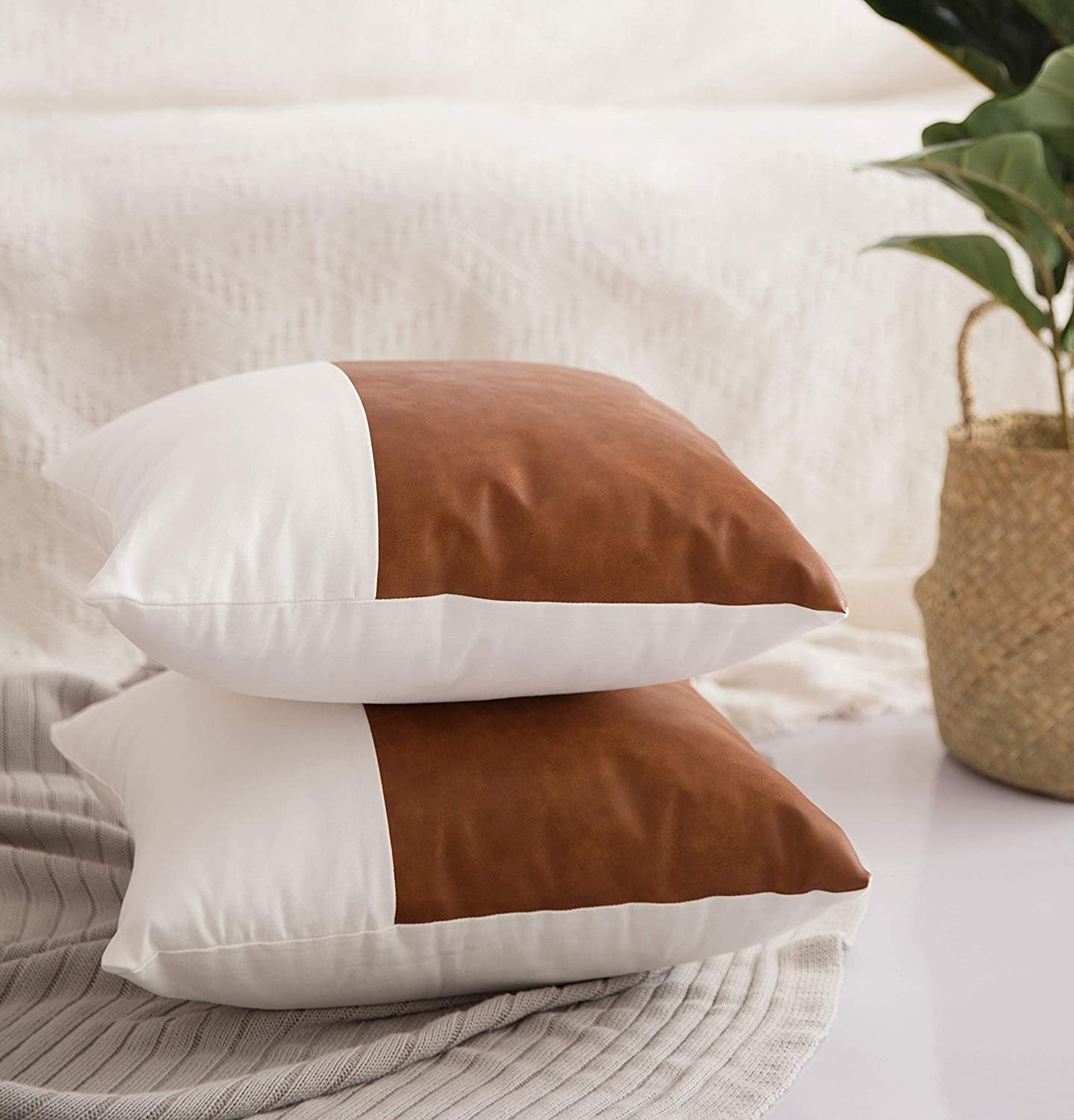 Vegan Leather Pillow Cover ECG Luxe