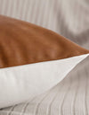 Vegan Leather Pillow Cover